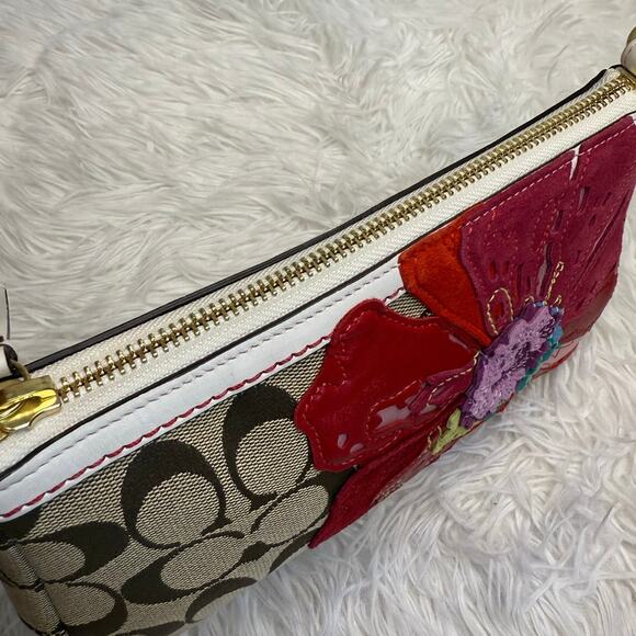 y2k COACH Vintage Poppy for Peace Demi Mini Shoulder Bag - Picture 6 of 13